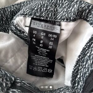 Liverpool Monochrome Patterned Trousers